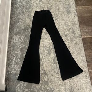 Black flare leggings